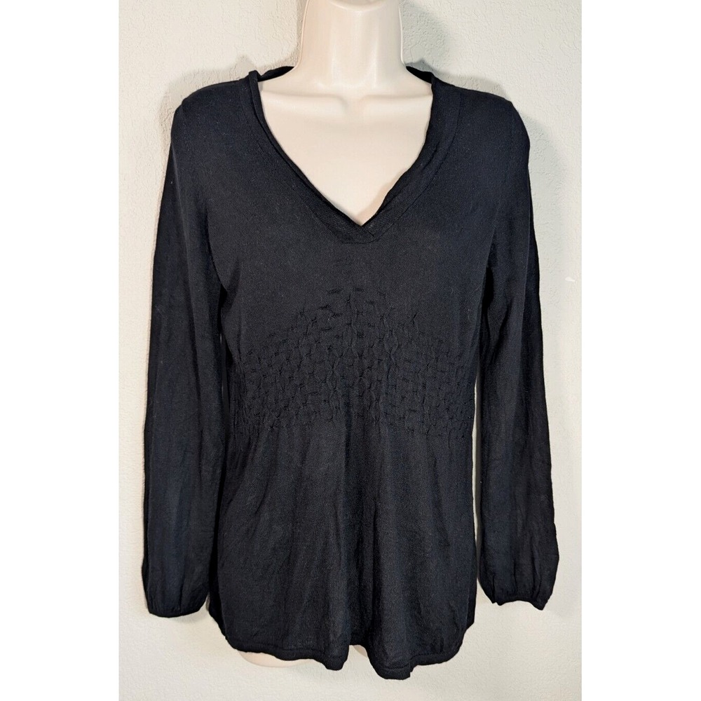 White House Black Market Womens Sweater Size M Thin Knit Soft Silk Cashmere